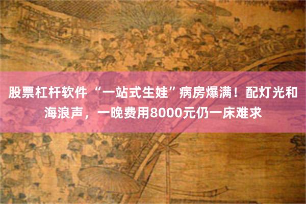 股票杠杆软件 “一站式生娃”病房爆满！配灯光和海浪声，一晚费用8000元仍一床难求